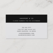 Carte De Visite Ciseaux coiffeur professionnel noir (Dos)