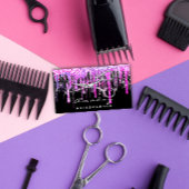 Carte De Visite Ciseaux Coiffeur professionnel Silver Hot Pink