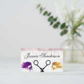 Carte De Visite Ciseaux | Coloris | Cheveux femmes (Debout devant)
