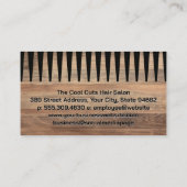 Carte De Visite Ciseaux | Comb | Bois (Dos)