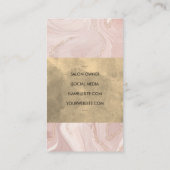 Carte De Visite Ciseaux d'aquarelle gris peigne Elégant (Dos)