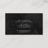 Carte De Visite Ciseaux de cheveux et fleurs Illustration (Dos)