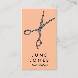 Carte De Visite Ciseaux de cheveux Styliste Chic Minimal Line Art