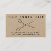 Carte De Visite Ciseaux de coiffeur barbier chic DATE DE RENDEZ-VO (Devant)