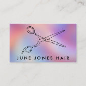 Carte De Visite Ciseaux de coiffeur chic dessin sur mesure (Devant)