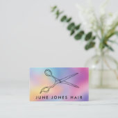 Carte De Visite Ciseaux de coiffeur chic dessin sur mesure (Debout devant)