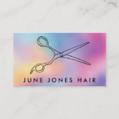 Carte De Visite Ciseaux de coiffeur chic dessin sur mesure (Devant)