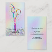 Carte De Visite ciseaux de coiffeur design (Devant / Derrière)