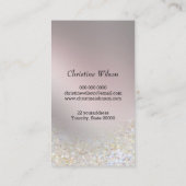 Carte De Visite ciseaux de coiffeur doré élégant (Dos)