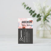 Carte De Visite Ciseaux de coiffeur | Fleurs (Debout devant)