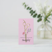 Carte De Visite ciseaux de coiffeur fleurs sauvages (Debout devant)