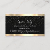 Carte De Visite Ciseaux de coiffeur moderne Parties scintillant vi (Dos)