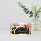 Carte De Visite Ciseaux de coiffeur moderne Parties scintillant vi (Debout devant)