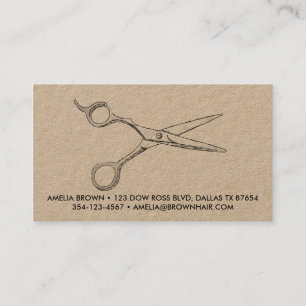 Carte De Visite Ciseaux de coiffeur modernes Rose Gold pour coiffe