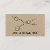Carte De Visite Ciseaux de coiffeur modernes Rose Gold pour coiffe (Devant)