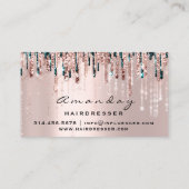 Carte De Visite Ciseaux de coiffeur professionnel Rose Drift Gold (Dos)