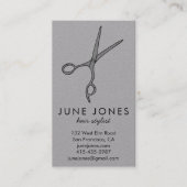 Carte De Visite Ciseaux de coiffeur RAPPEL DE RENDEZ-VOUS SALON (Devant)