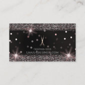 Carte De Visite Ciseaux de coiffeur Rose Gold Salon séquence rose (Dos)