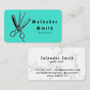 Carte De Visite Ciseaux de coiffeur Salon d'art coiffeur