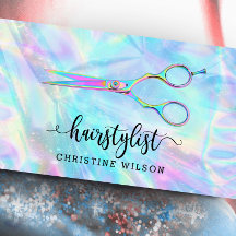ciseaux de coiffure à effet fausse iridescence