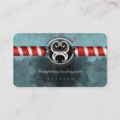 Carte De Visite Ciseaux de coiffure de Salon de poteau de barbier (Dos)