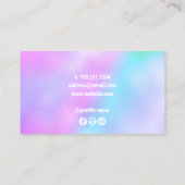 Carte De Visite Ciseaux de coiffure holographique moderne (Dos)