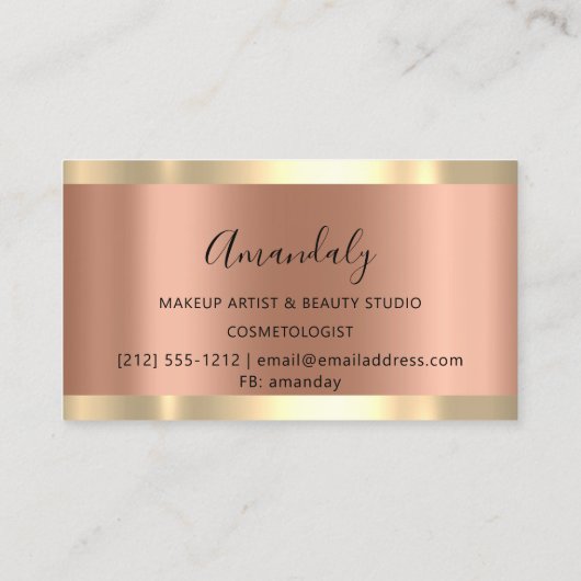 Carte De Visite Ciseaux de coiffure professionnelle Gold Copper Dr (Dos)