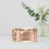 Carte De Visite Ciseaux de coiffure professionnelle Gold Copper Dr (Debout devant)