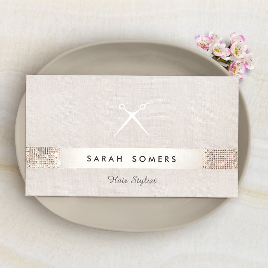 Carte De Visite Ciseaux de la gamme de cheveux moderne unique