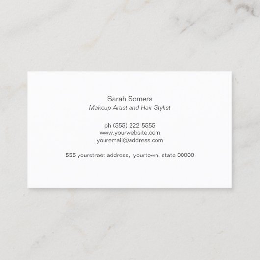 Carte De Visite Ciseaux de la gamme de cheveux moderne unique (Dos)