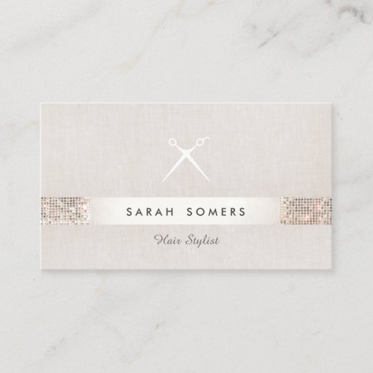 Carte De Visite Ciseaux de la gamme de cheveux moderne unique (Devant)