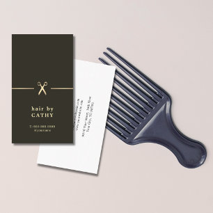 Carte De Visite Ciseaux de ligne élégants et minimalistes Coiffeur