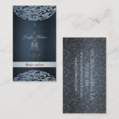 Carte De Visite Ciseaux de luxe chic professionnel (Devant / Derrière)