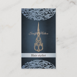 Carte De Visite Ciseaux de luxe chic professionnel