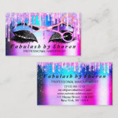 Carte De Visite Ciseaux de maquillage Eyelash rose Lux (Devant / Derrière)