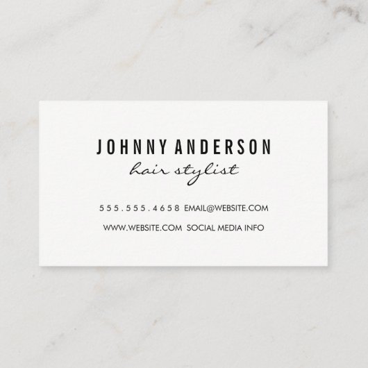 Carte De Visite Ciseaux de Motif à bande chic (Dos)