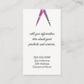 Carte De Visite Ciseaux de Motif à bande chic / Variation (Dos)