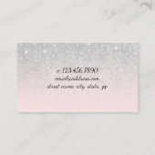 Carte De Visite Ciseaux de parties scintillant rose moderne coiffe (Dos)