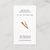 Carte De Visite Ciseaux de pôle de magasin de coiffure (Dos)