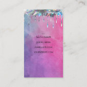 Carte De Visite Ciseaux de salon | Aquarelle | Lavette Shimmer (Dos)