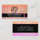 Carte De Visite Ciseaux de salon | Beauté | Couleur de cheveux (Devant / Derrière)