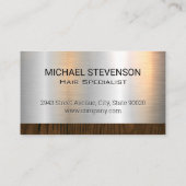 Carte De Visite Ciseaux de salon | Bois métallique (Dos)