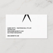 Carte De Visite Ciseaux de salon | Cheveux femmes (Dos)