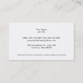 Carte De Visite Ciseaux de salon de coiffure en or noir glamour (Dos)