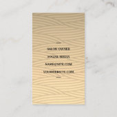 Carte De Visite Ciseaux de salon | Motif de tissage (Dos)