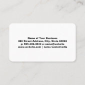 Carte De Visite Ciseaux de salon | Mur de brique Éclairage de néon (Dos)