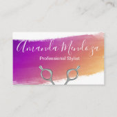 Carte De Visite Ciseaux de salon | Pinceau artistique (Devant)