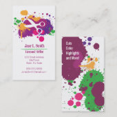 Carte De Visite Ciseaux d'éclaboussure (Devant / Derrière)