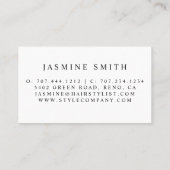 Carte De Visite Ciseaux D'Huile D'Or rose Et Coiffeur Logo (Dos)