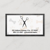 Carte De Visite Ciseaux | Doggies | Code QR (Dos)